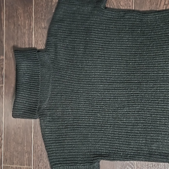 Gap Cozy Blouson Sleeve Ribbed Knit Turtleneck Sweater Dress, BLACK, M/L - Picture 3 of 13